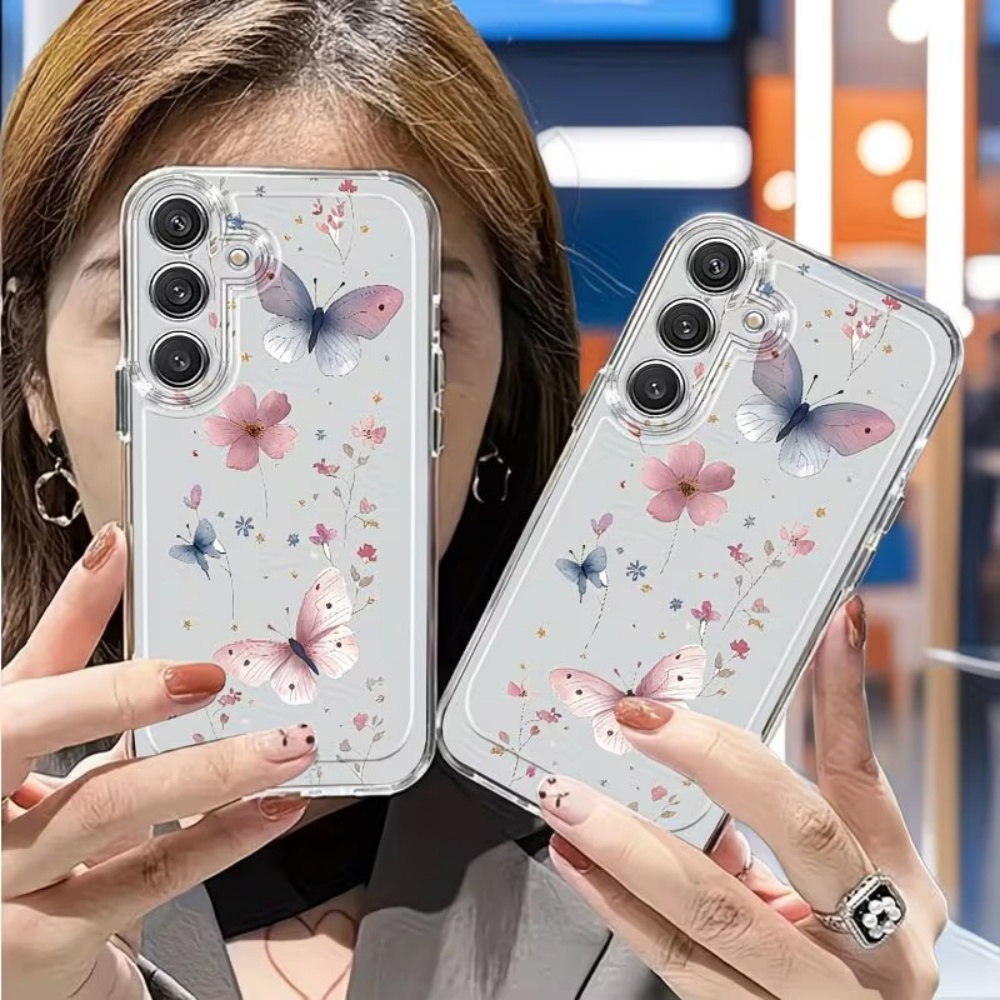 Phone Cases For Samsung S21 5G - Прозрачный чехол для телефона с цветочным