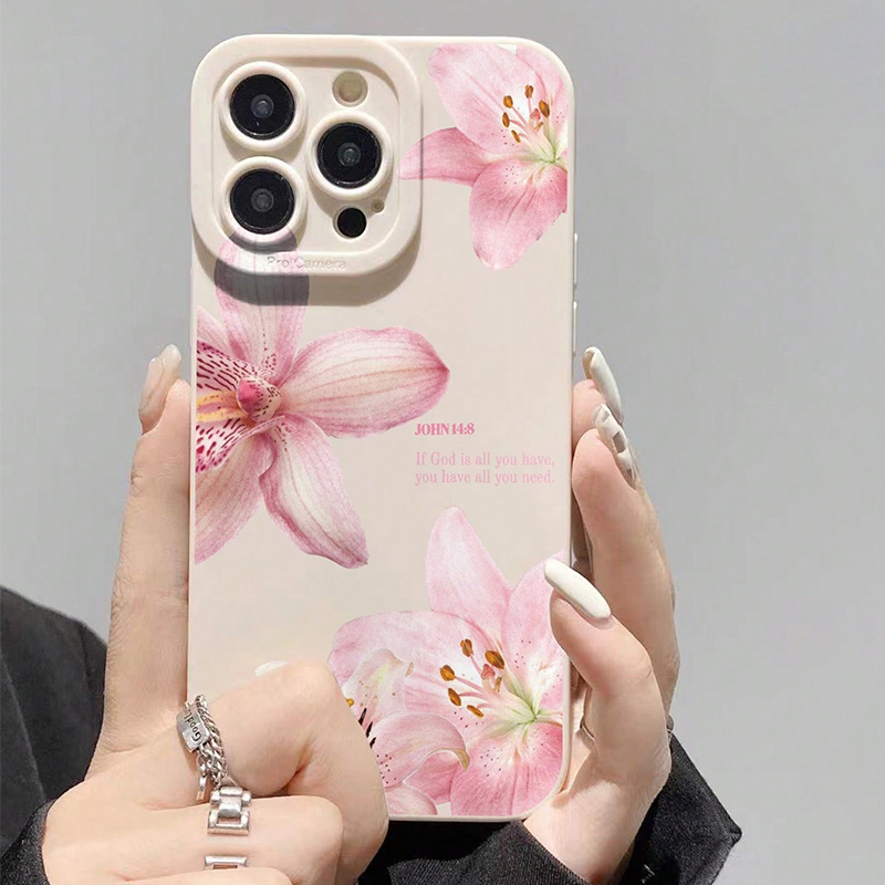 Phone Cases For Samsung S21 5G - Синий силиконовый чехол с цветочным принтом