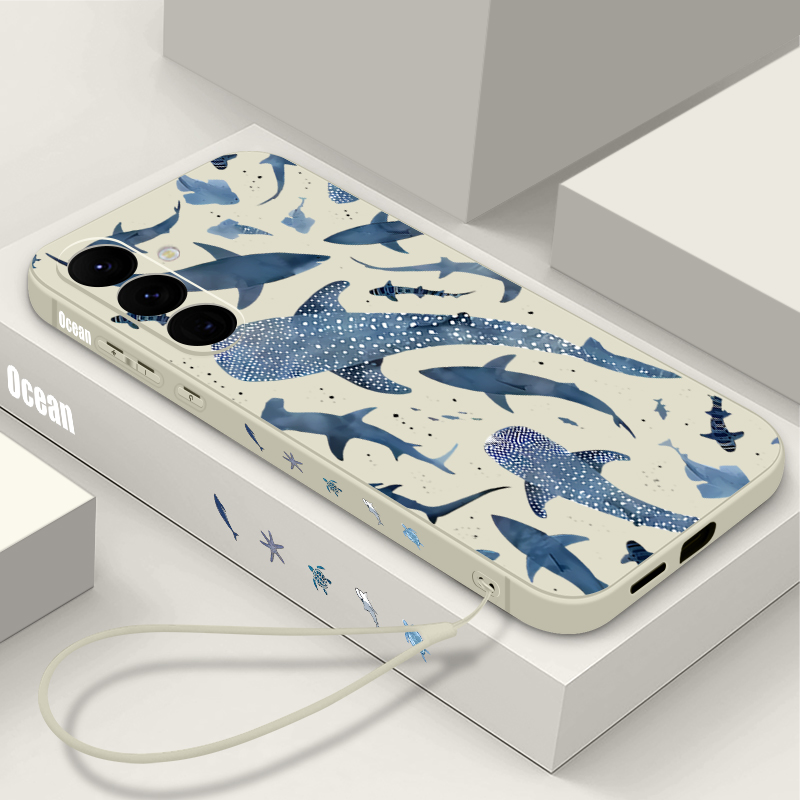 Phone Cases For Samsung A14 - Чехол-накладка с узором в виде кита