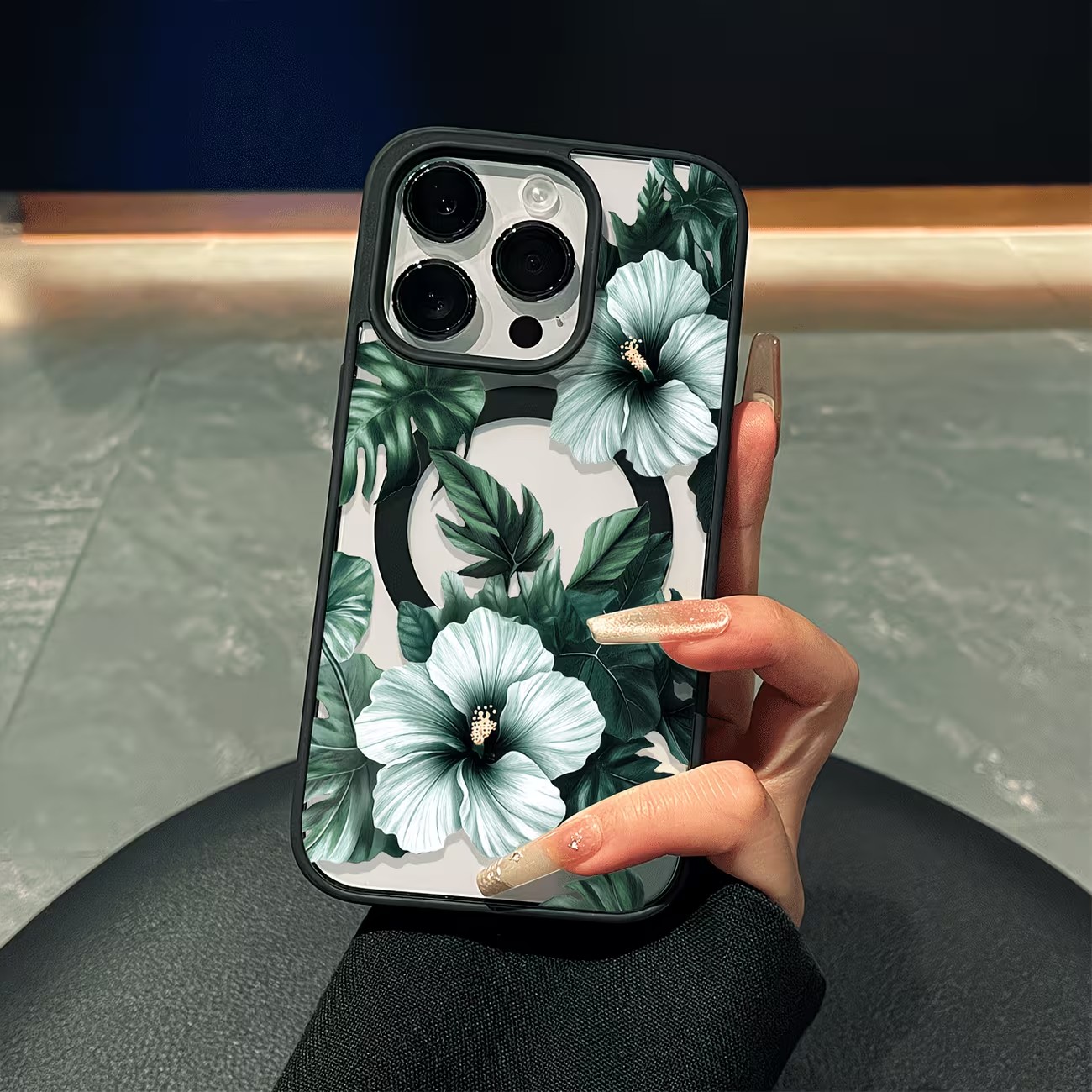 Phone Cases Transparent - Зеленый чехол для телефона с цветочным