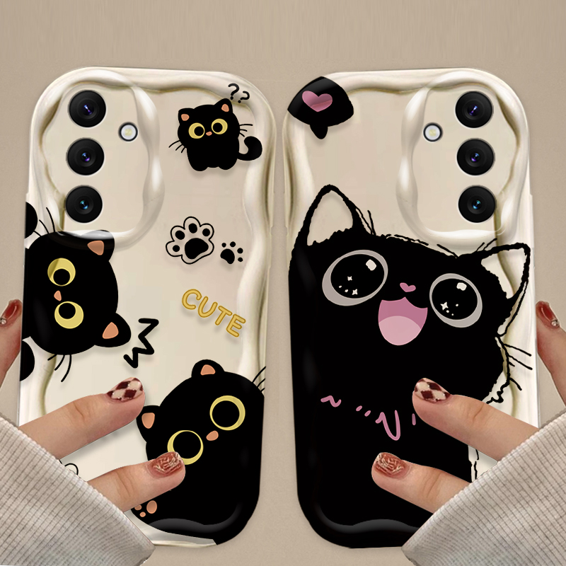 Чехол Cute Big Eyes Black Cat  – обзор и цена Phone Cases For Samsung A14