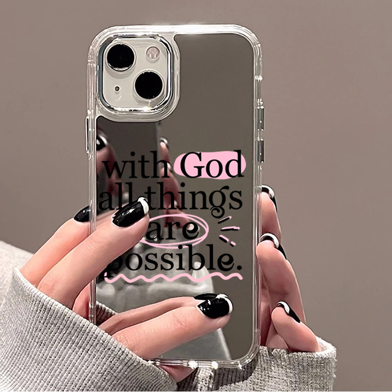 Модный чехол-зеркало с надпися – обзор и цена Phone Cases Transparent